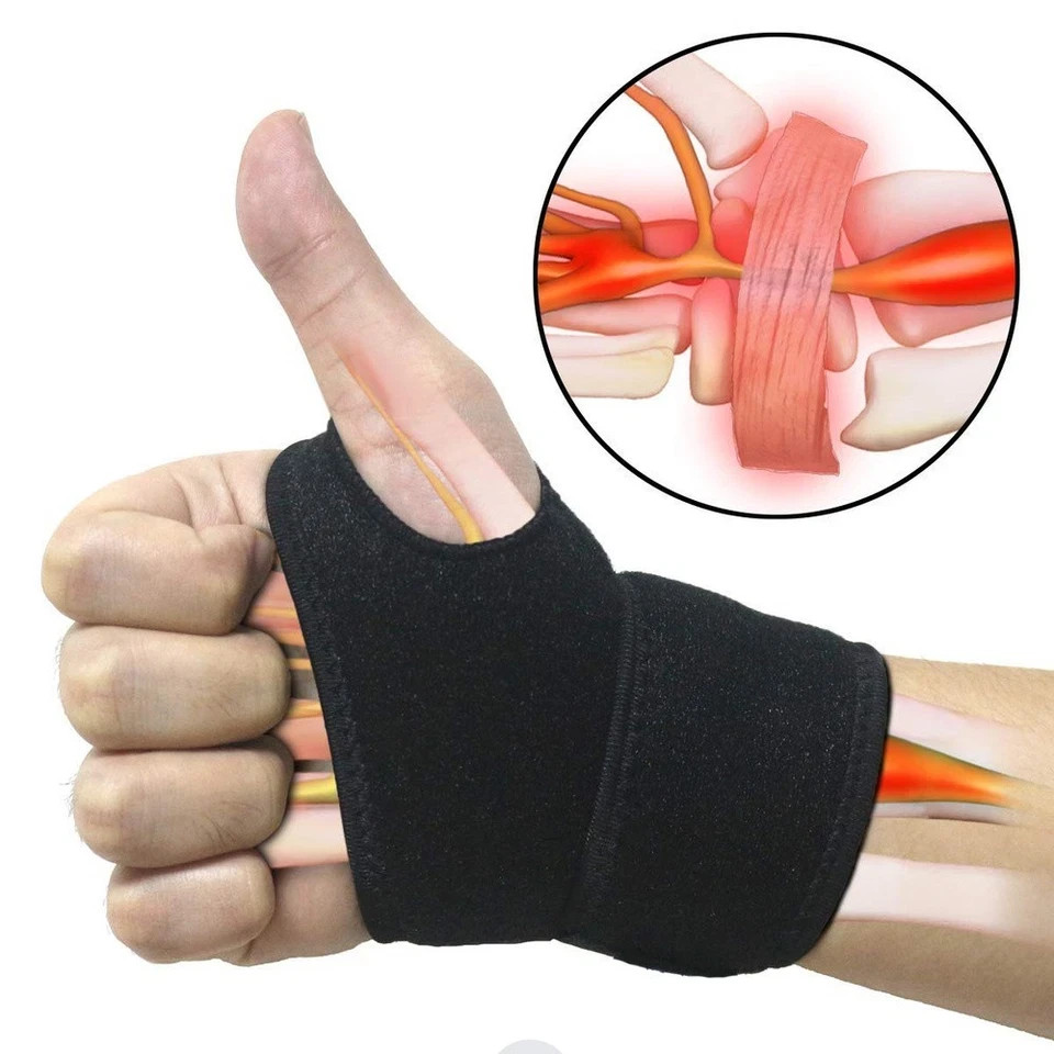 Wrist Brace Sports Band Wrap Adjustable Support Gym Strap Carpal Tunnel Bandage.