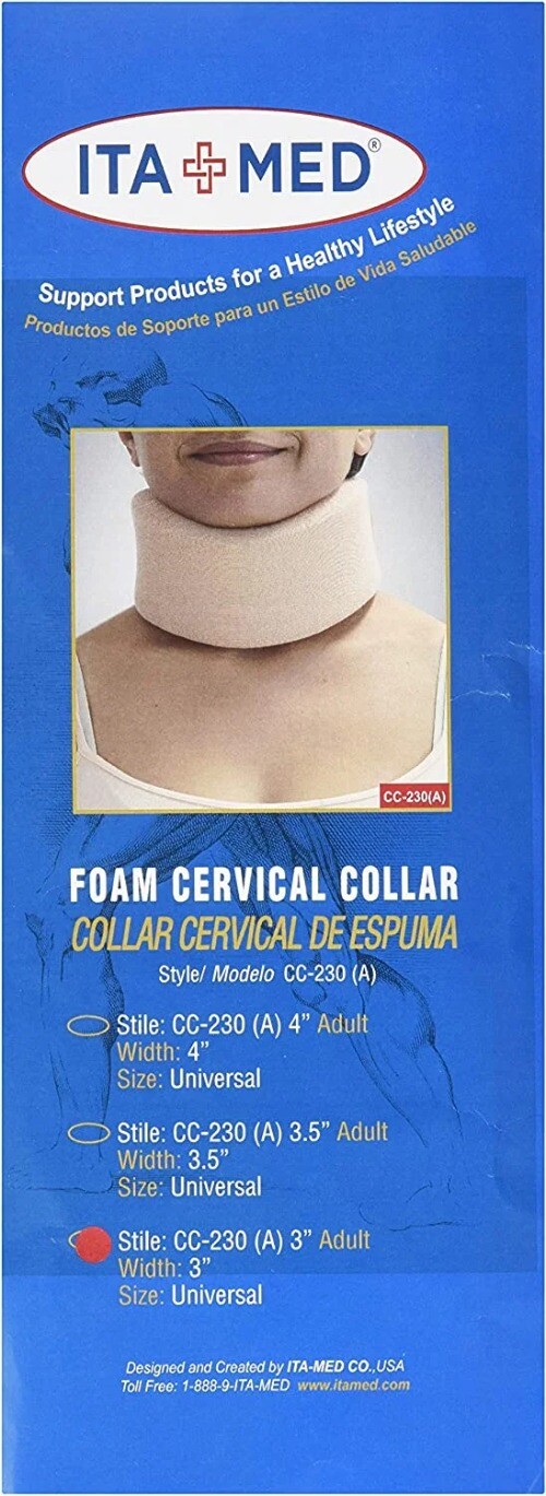3″ CC 230 A ITA MED Soft Foam Cervical Collar,Foam,Breathable