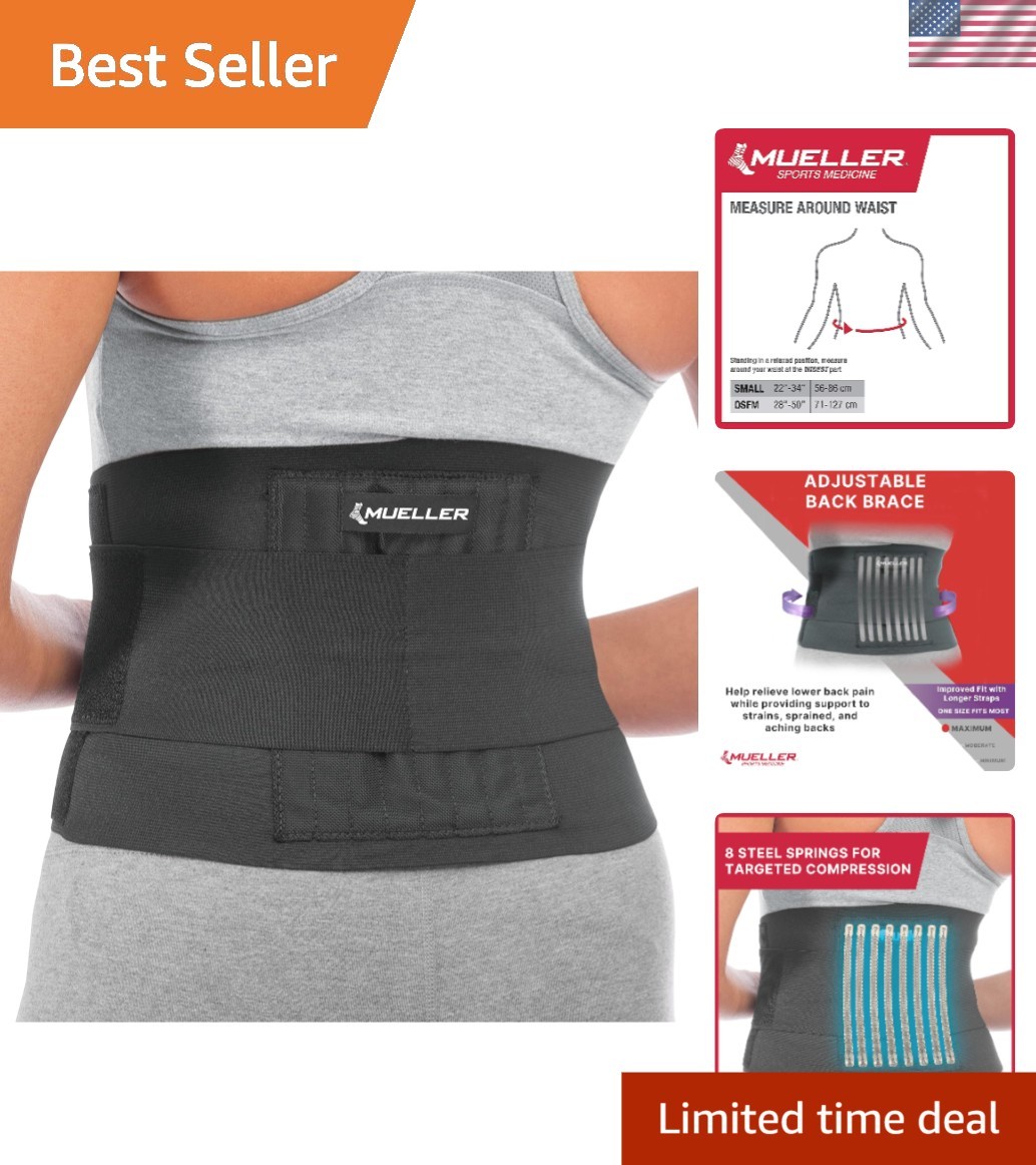 Comfort-Focused Sports Medicine Back Brace for Upper & Lower Back Pain Relief