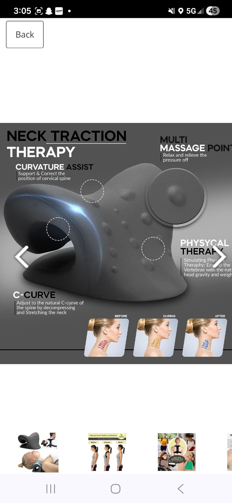 iBYWM Neck Stretcher and Posture Corrector for Women and Men, Cer