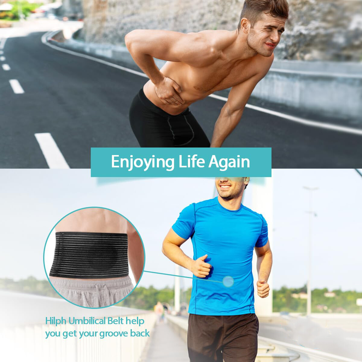 Umbilical Hernia Belt for Men and Women Abdominal Support Binder with Pads Warp