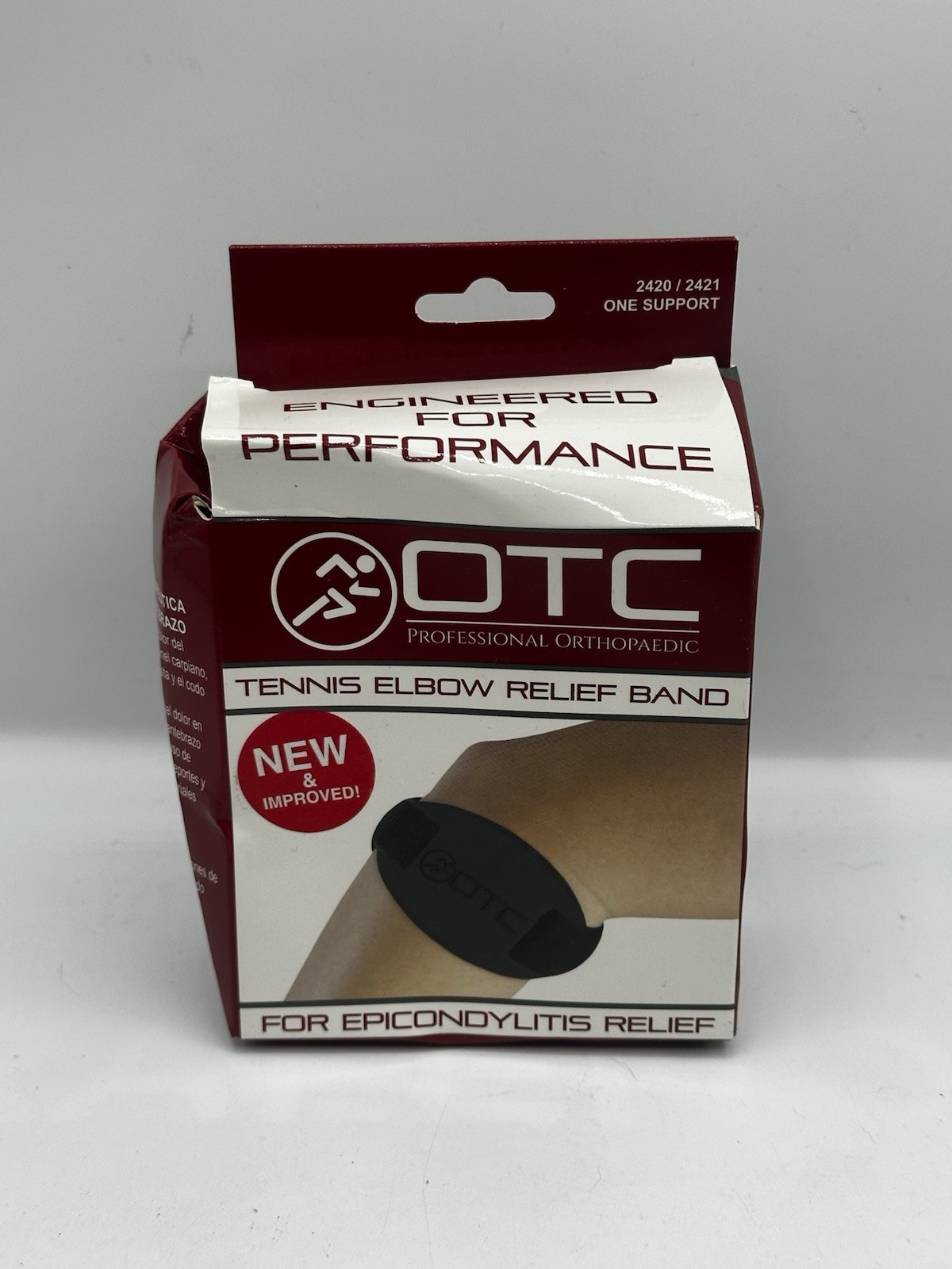 OTC Tennis Elbow Relief Forearm Band For Epicondylitis Relief 2421 Black