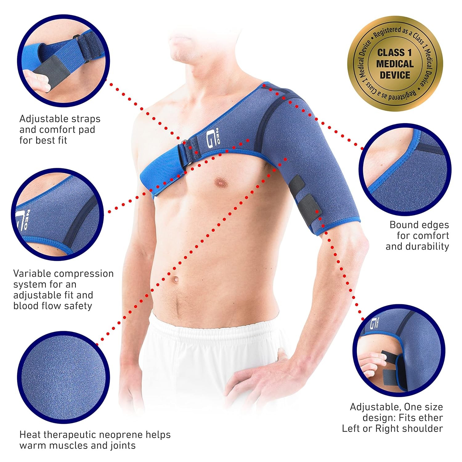 Shoulder Brace Support for Rotator Cuff Dislocated Shoulders Joint Pain Relief