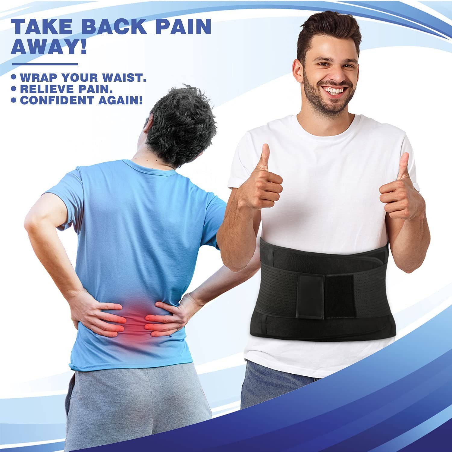 Back Brace for Lower Back Pain – Lumbar Support Belt for Women & Men – Relief…