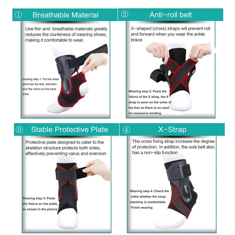 Drop Foot Ankle Brace Support Stabilizer Guard Compression Sprain Pain Relief H