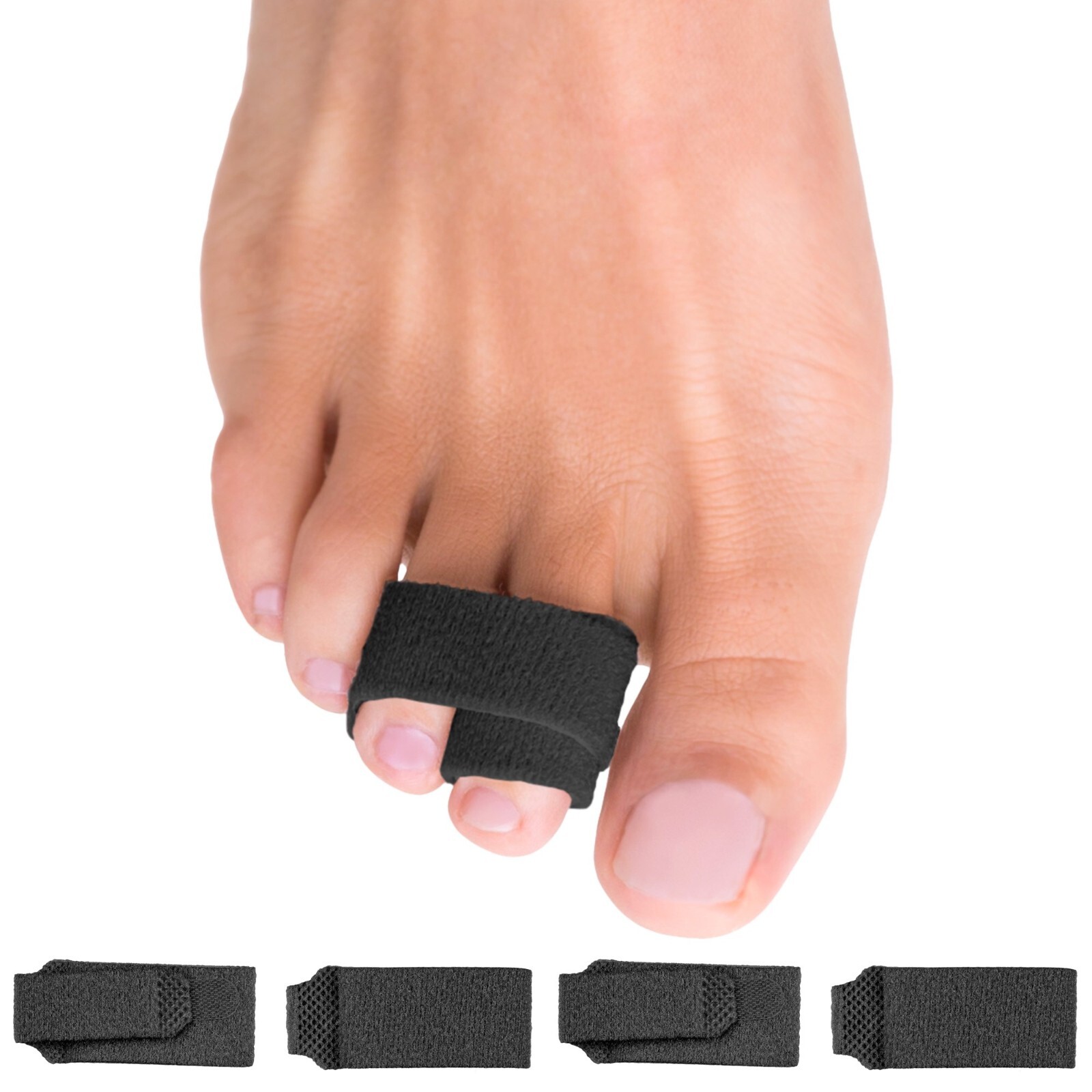 ZenToes Broken Toe Buddy Wraps Cushioned Bandages Hammer Toe Straightener Splint