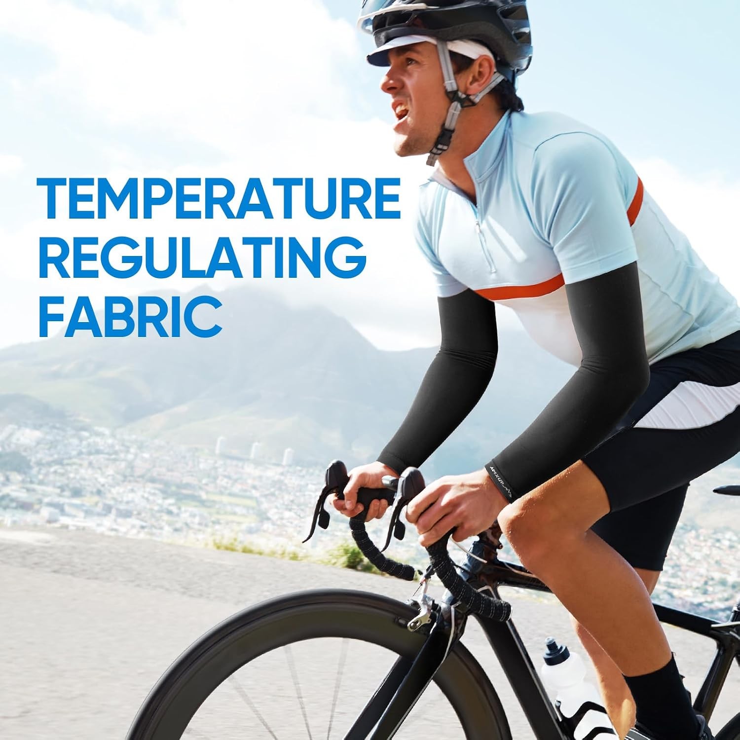 Sun Protection Cooling Arm Sleeves UPF 50 Outdoor Sports Compression