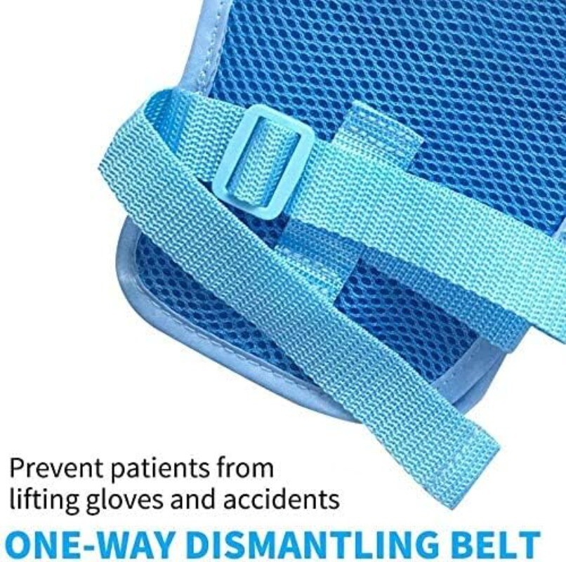 2Pcs Anti Extraction Restraint Gloves Breathable Elderly Protective Dementia
