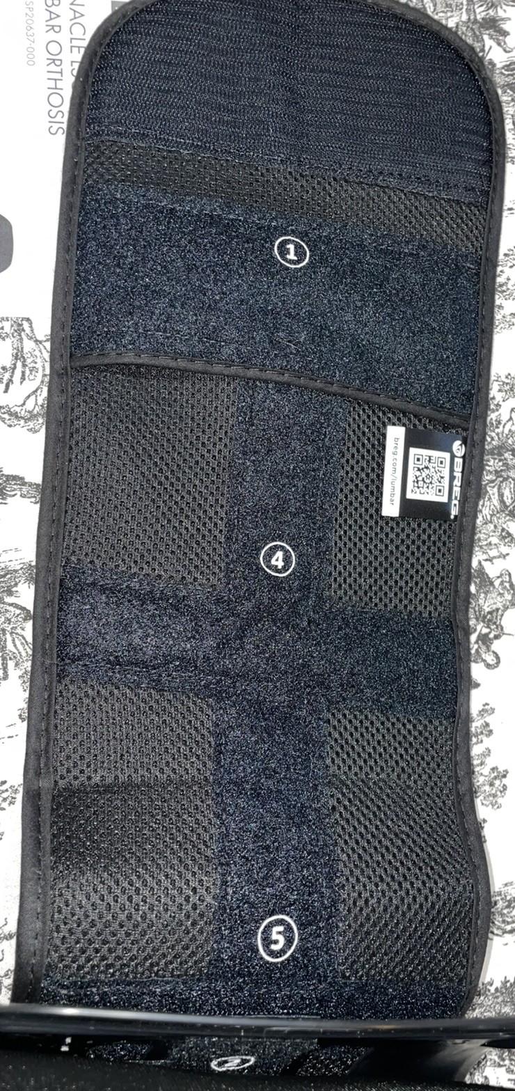 Breg Lower Spine Support Brace Pinnacle Adjustable Size