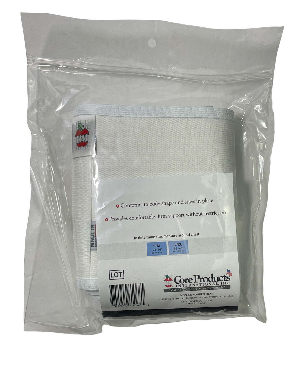 Core Products International Male Rib Belt S/M 24 X 36″ Stabilizes Rib Cage 6106
