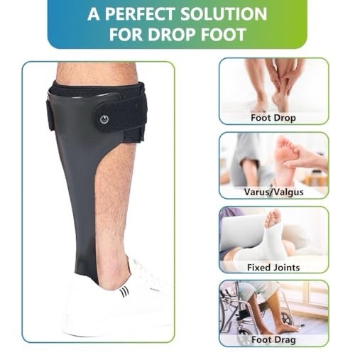 Drop Foot Brace AFO Leaf Spring Splint Ankle Foot Orthosis Support Medium – LEFT
