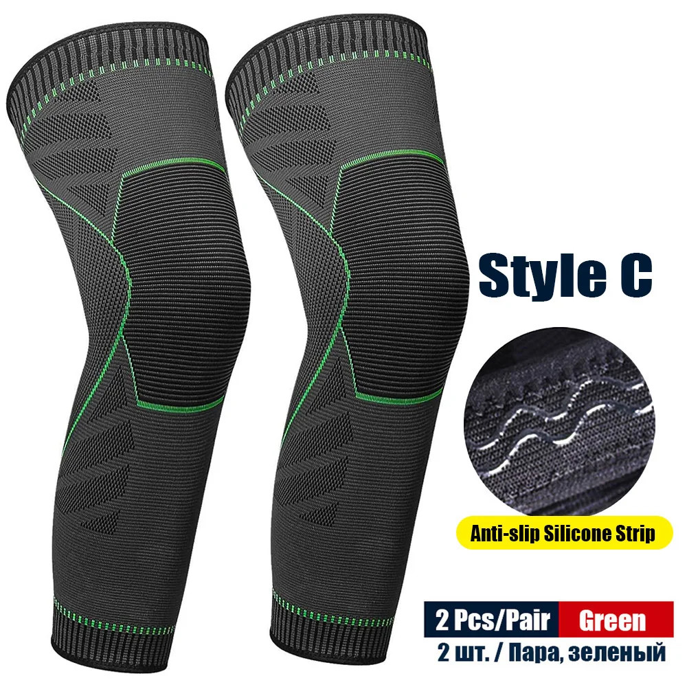 1Pair Sport Knee Support Brace Compression Long Full Legs Sleeve Arthritis Runni