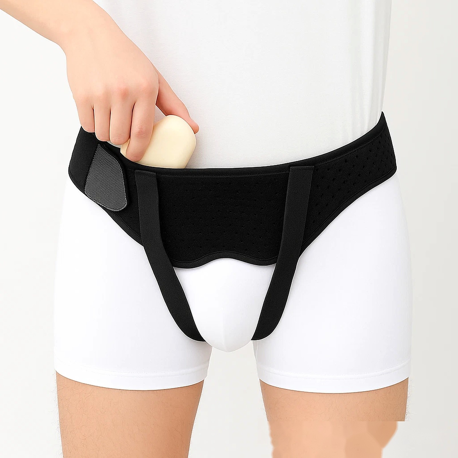 Hernia Support Belt for Men Inguinal Truss Groin Adjustable Compression Pads US