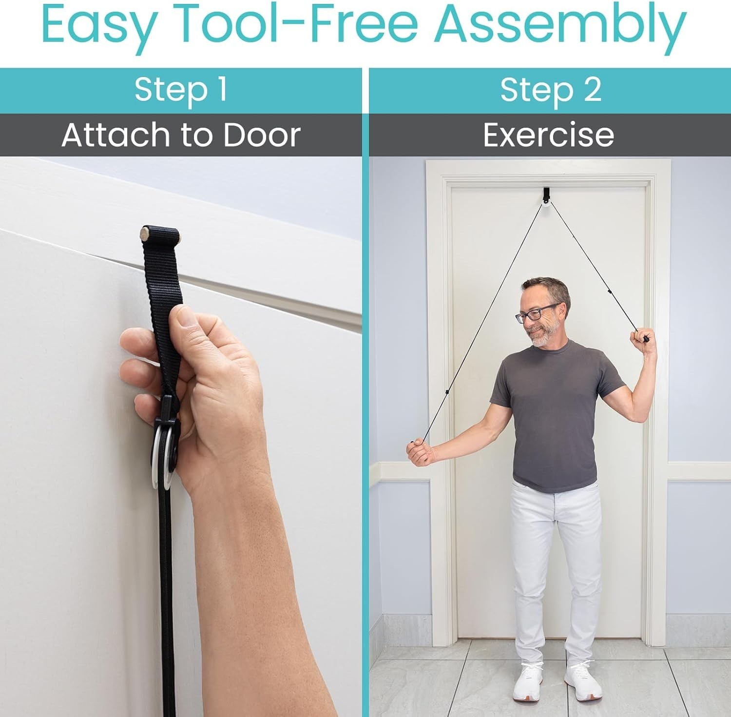 Shoulder Pulley for Physical Therapy – over the Door Pulley for Frozen Shoulder