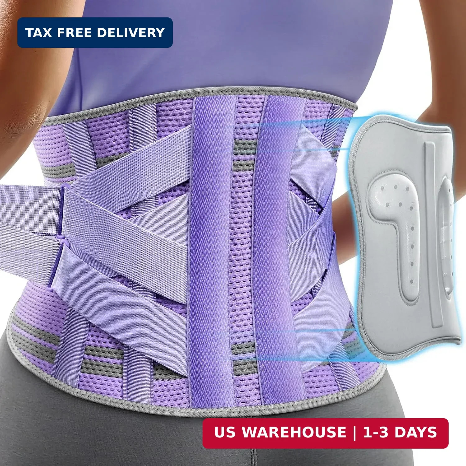 Rakiie Back Brace for Lower Back Pain Women with 9X Support System, Ergonomic Lu
