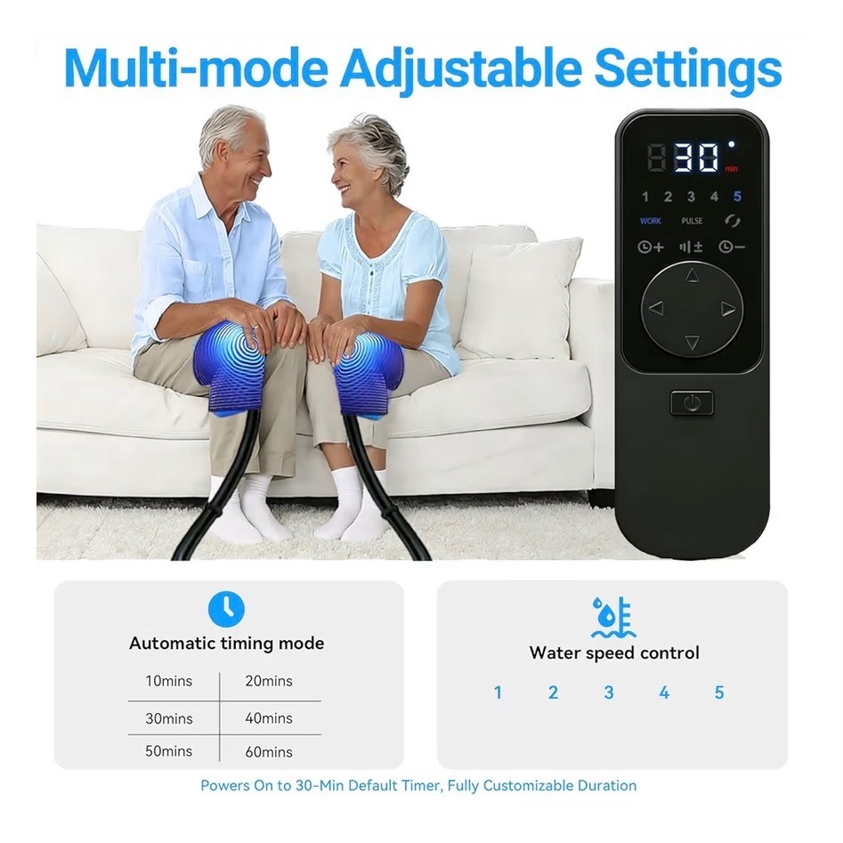 Wheeled Cold Therapy Machine 19 Quart Ice Water Circulation System Universal Pad