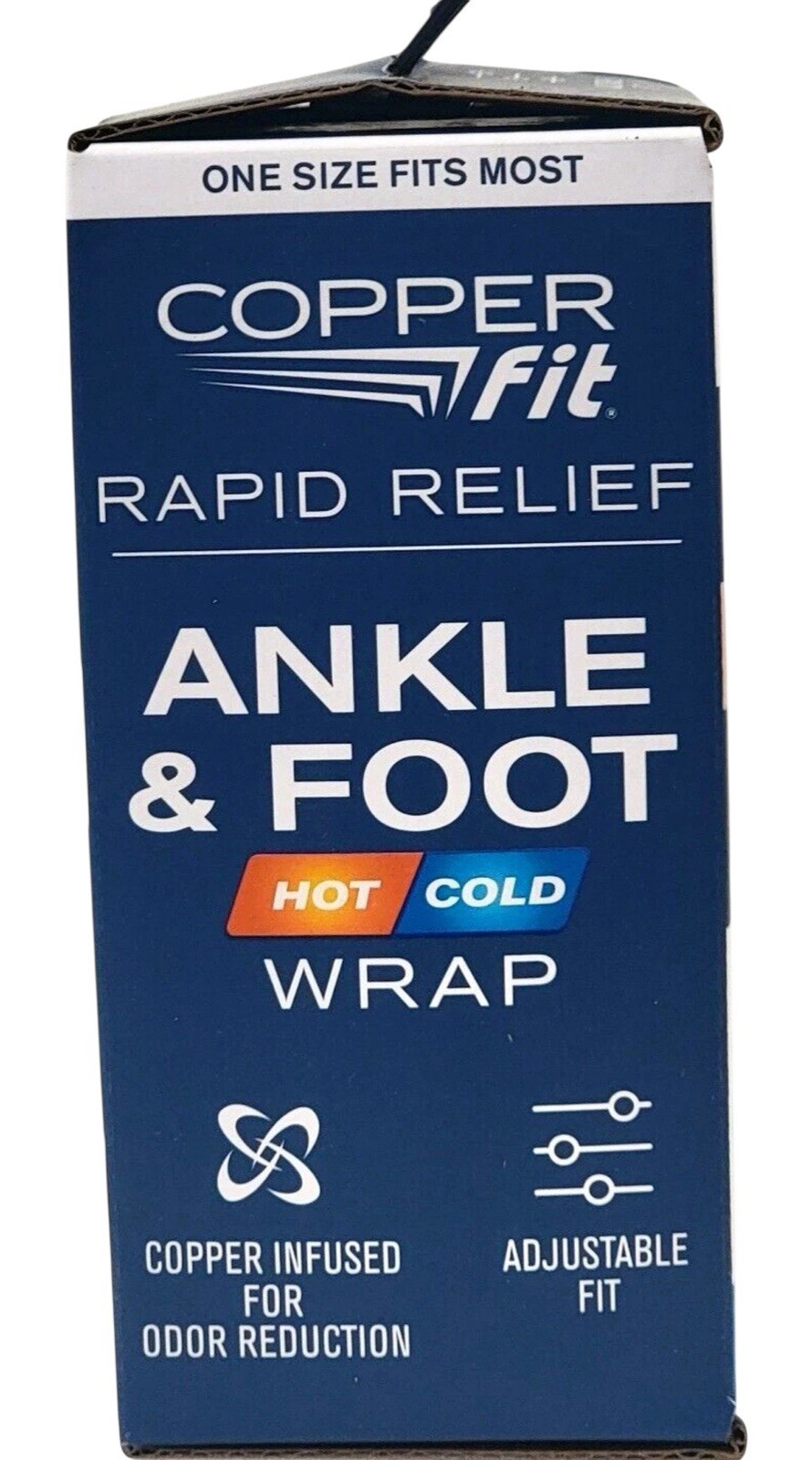 COPPER FIT ANKLE & FOOT RAPID RELIEF UNISEX -ONE SIZE ADJUSTABLE FIT HOT/COLD