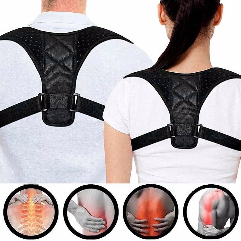 Posture Corrector Upper Support Neoprene Back Shoulder Brace Belt for Women Men