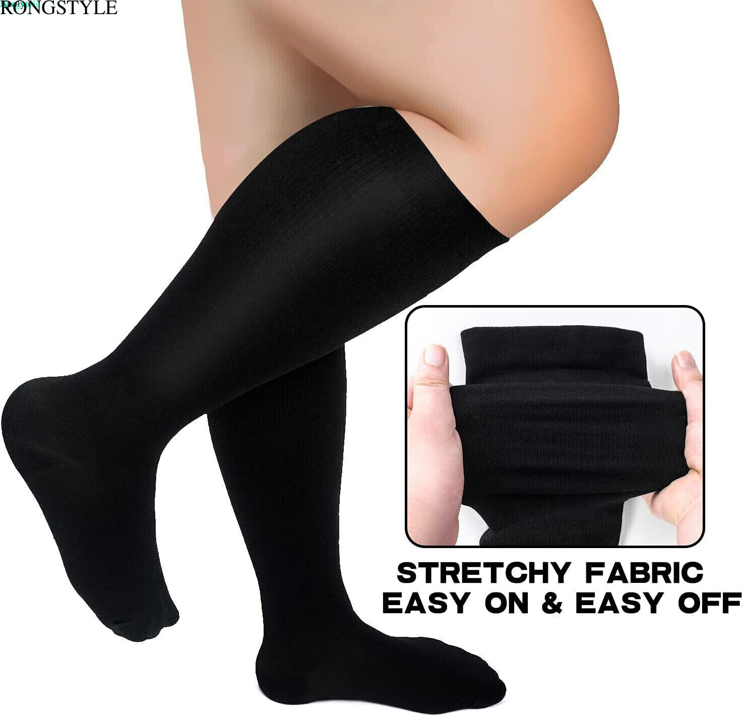 2XL 3XL 4XL 5XL 6XL 7X Wide Calf Plus Size Compression Socks Women Men 20-30mmHg