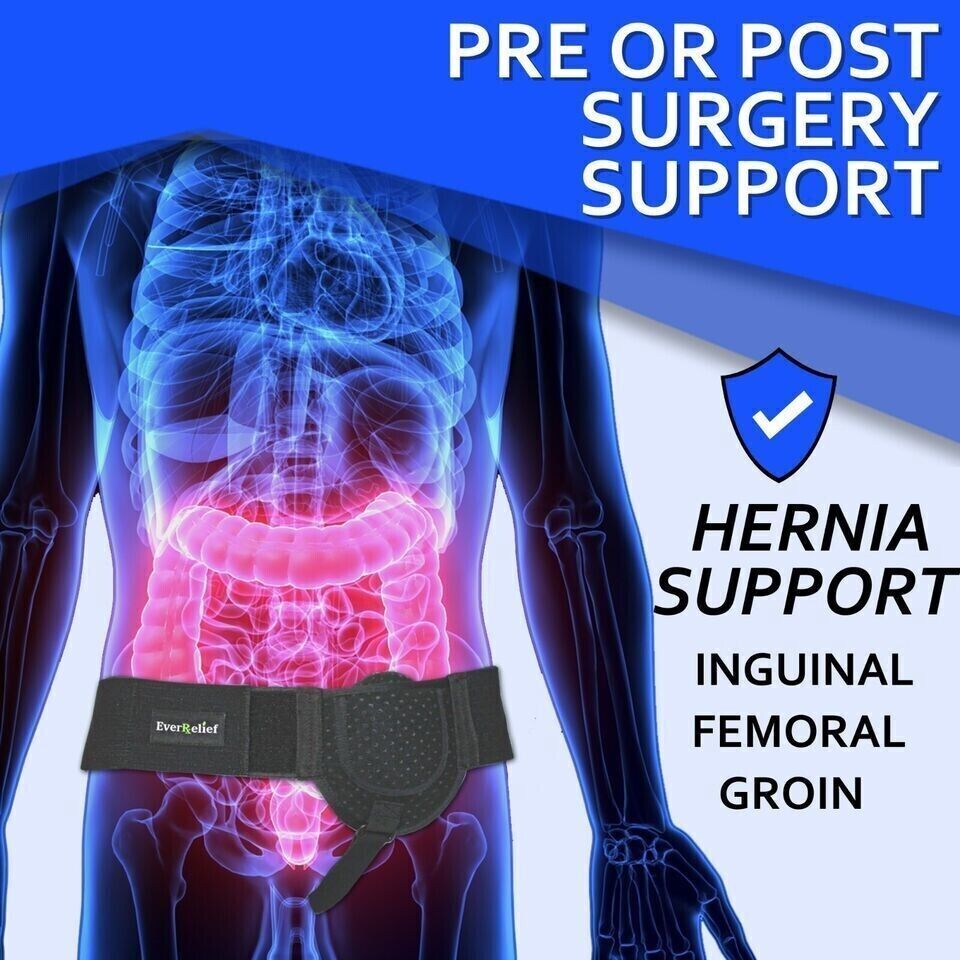 Inguinal Hernia Support Belt Double Truss Pads Special Foam Adjustable Elastic