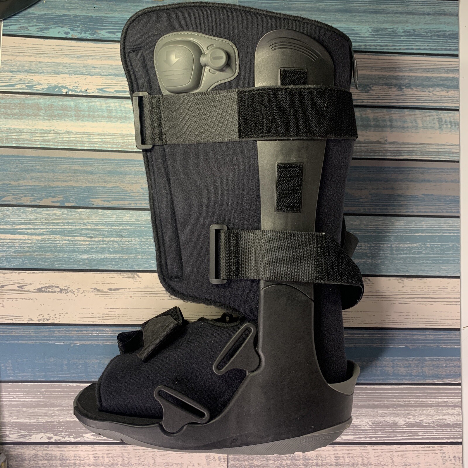 Breg Unisex Black Adjustable Walker Boots Brace For Leg Injury Size Medium