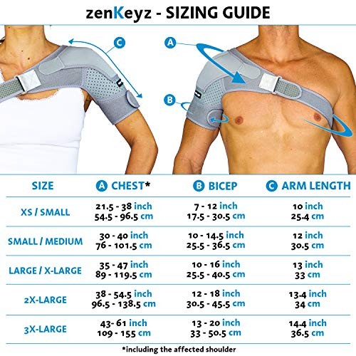 Shoulder Brace for Men Women – for Torn Rotator Cuff Large (Pack of 1) Gray