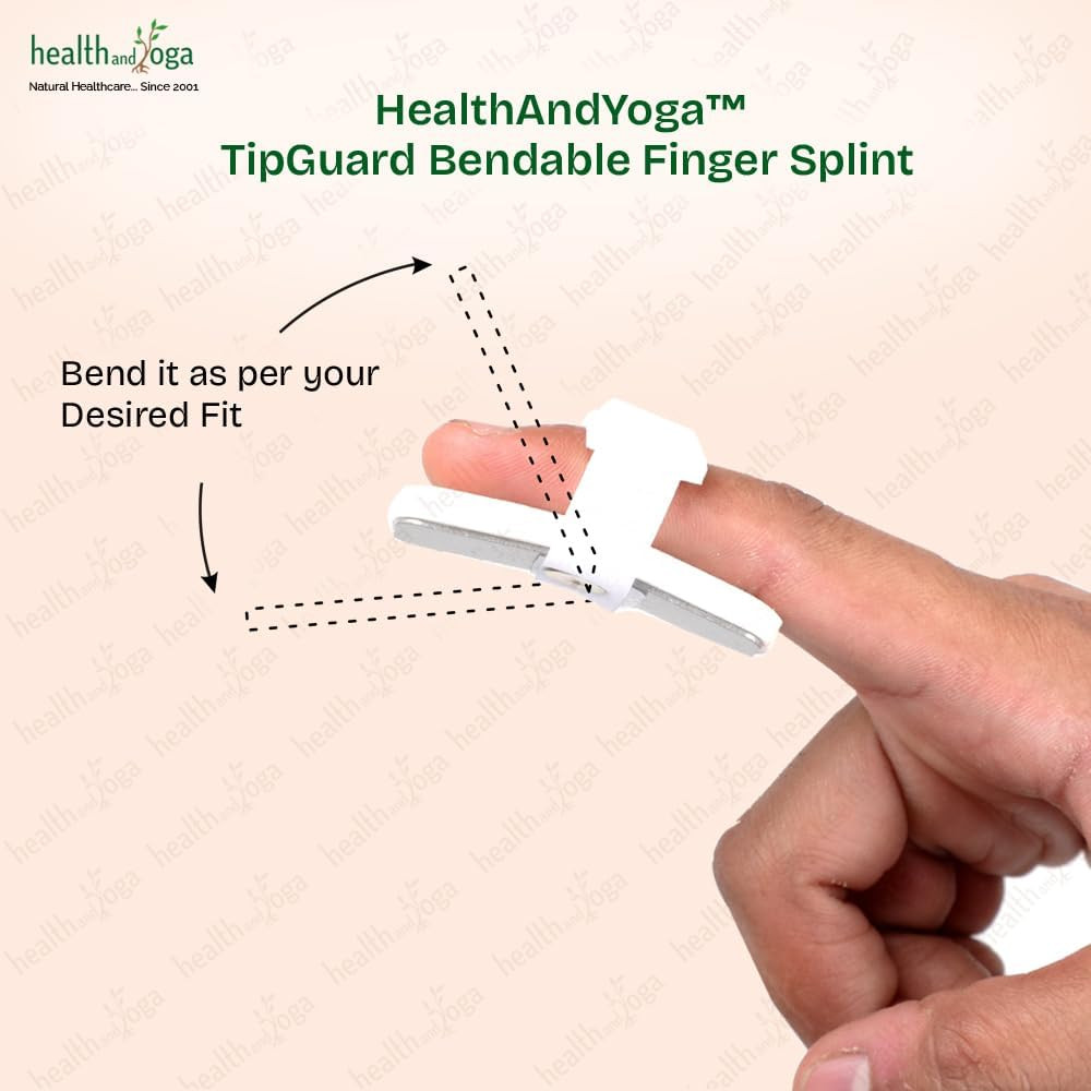 Healthandyoga™ Tipguard Bendable Finger Splint for Mallet Finger Deformity -Post