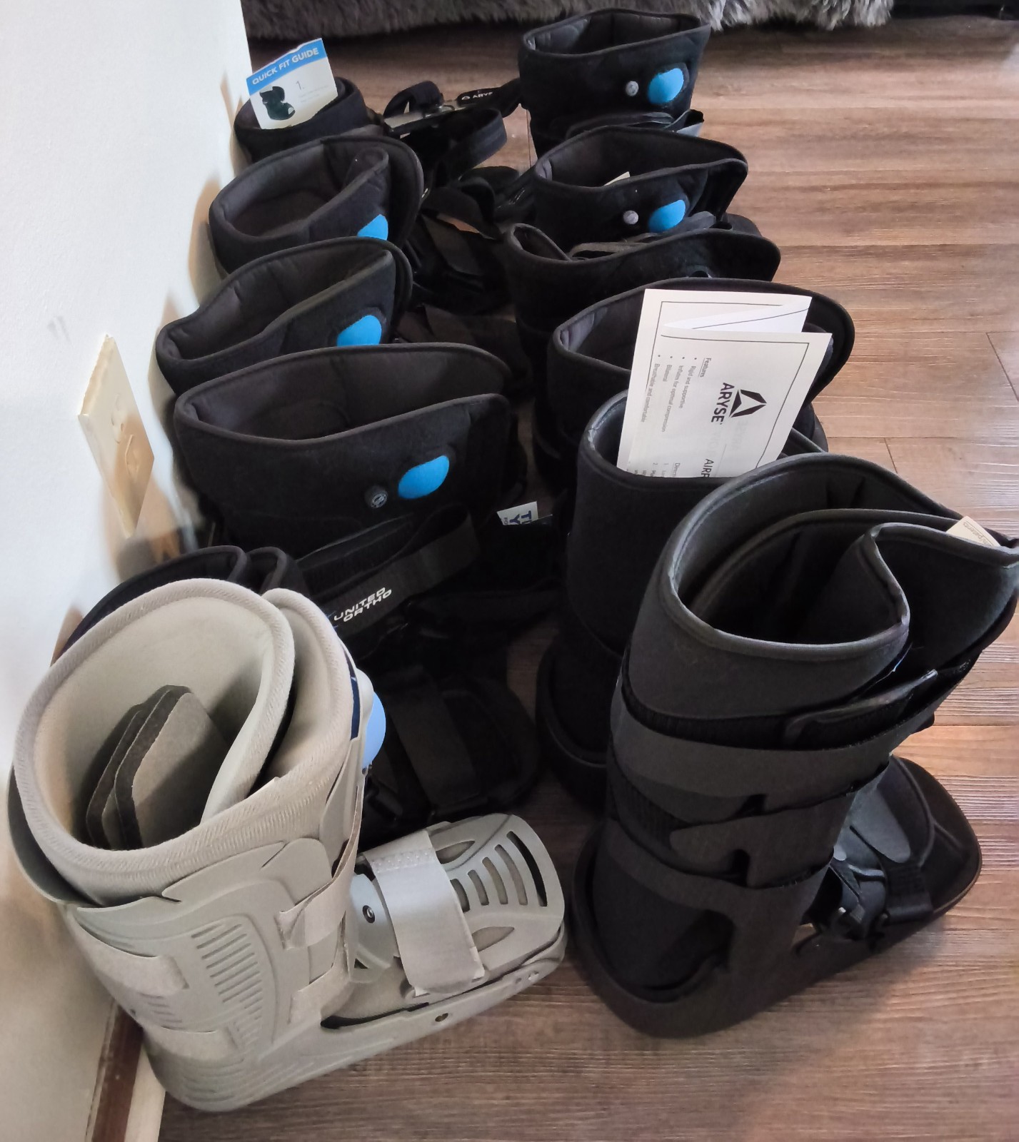 Big LOT – United Ortho Short Air Cam Walker Fracture Boot, Small, Large, Black