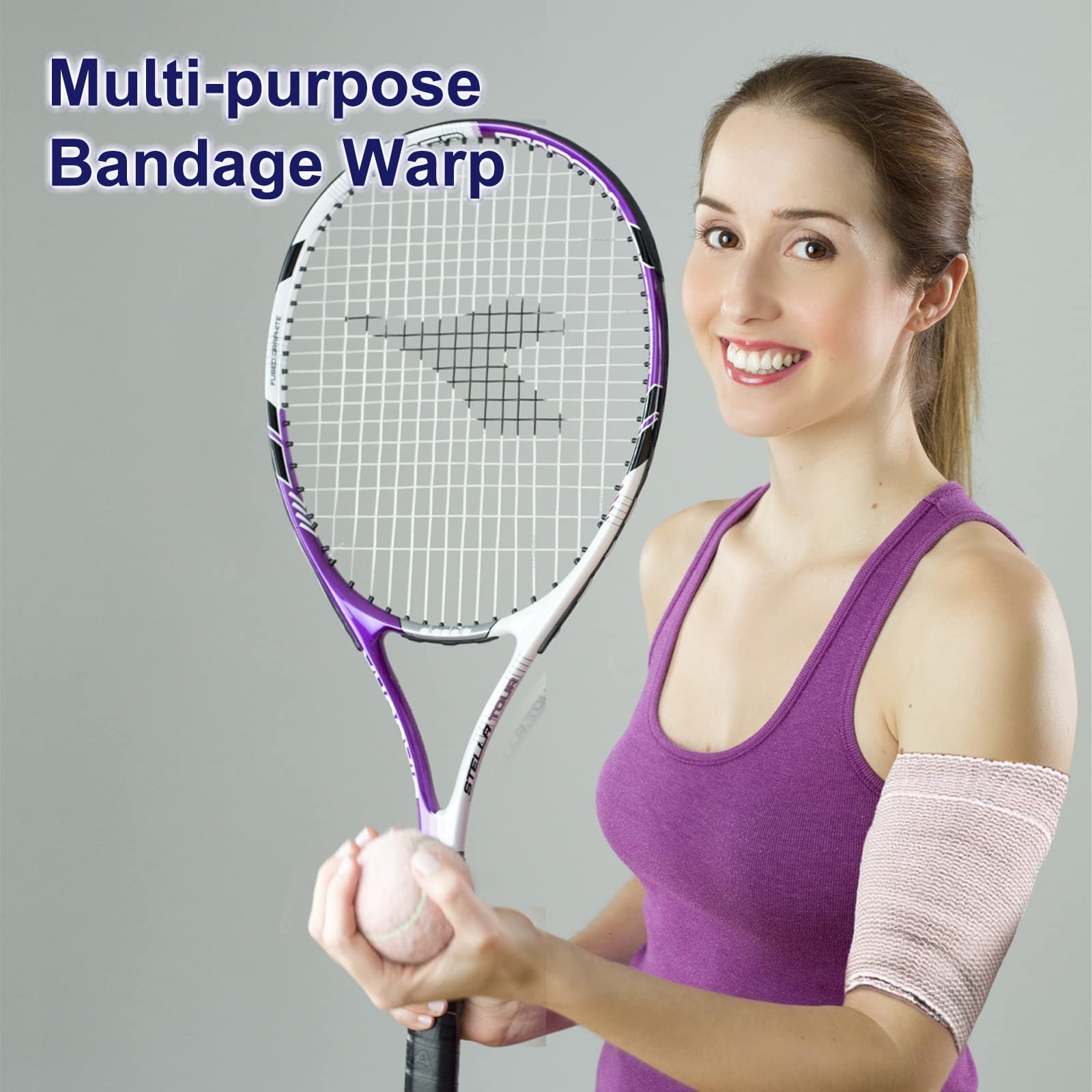 24 Pack Self-Adhesive Elastic Bandage Wraps – Compression, Hook & Loop Closure,