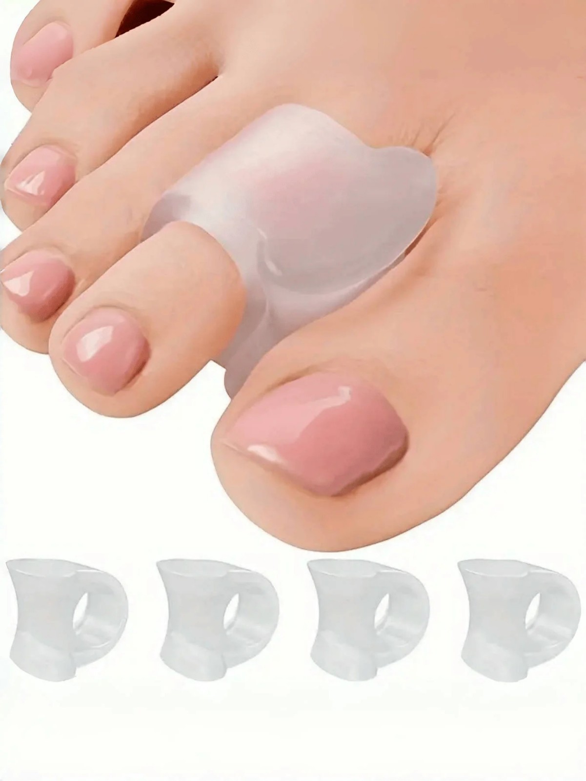 ZenToes Toe Corrector Bunion Straightener 4 Single Loop Spacers Separators Foot
