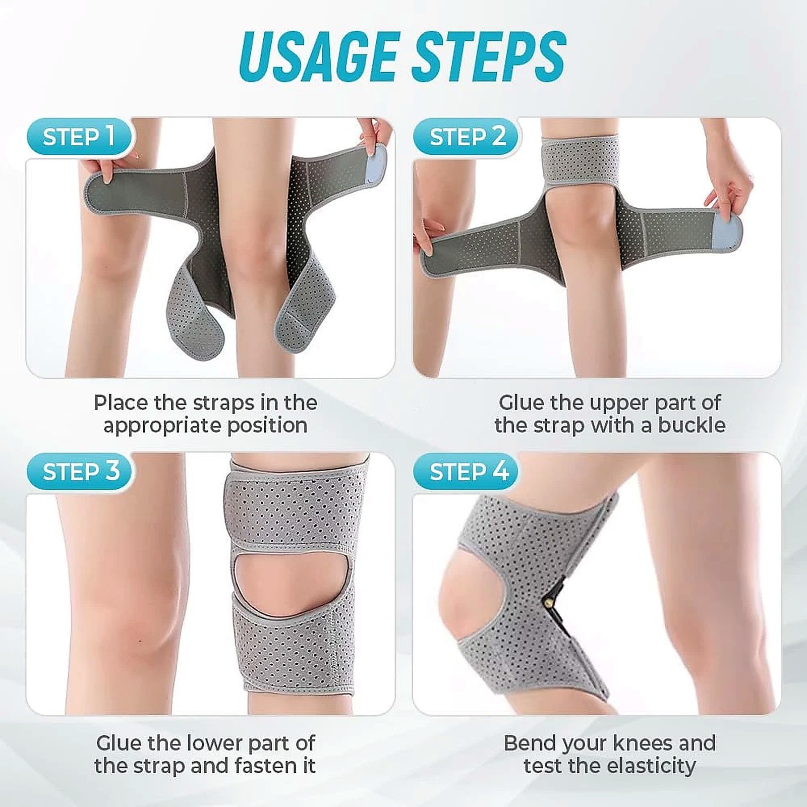 Spring Loaded Knee Booster Brace Carbon Steel Patella Joint Pain