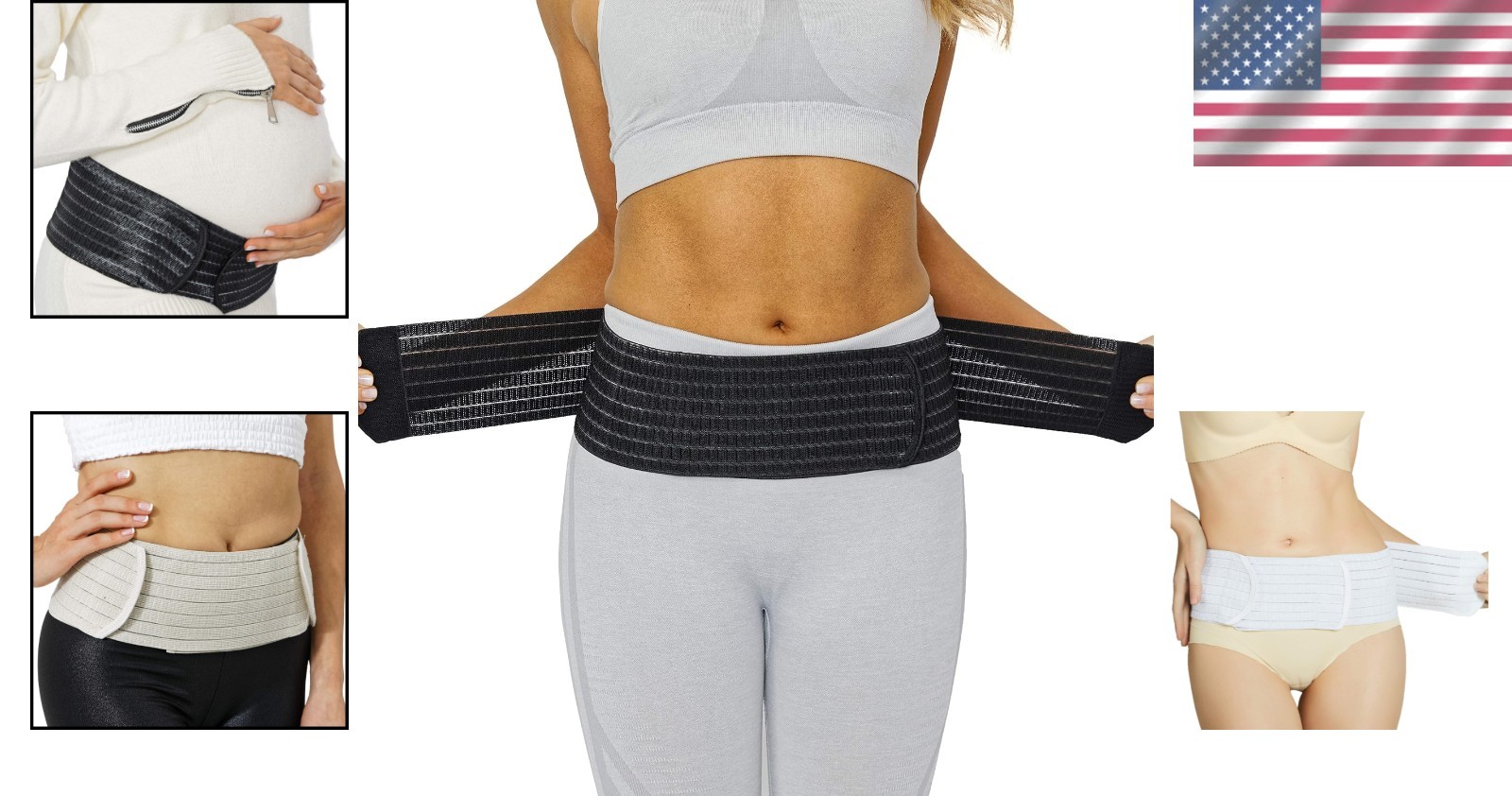 3-in-1 Maternity Postpartum Pelvis Belt Black