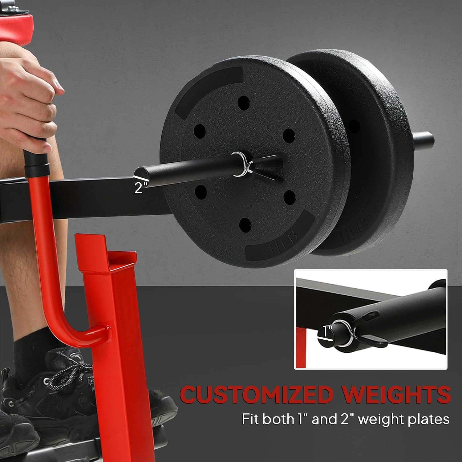 Soozier Seated Calf Raise Machine, Adjustable Calf Machine Leg Extension, for Ho