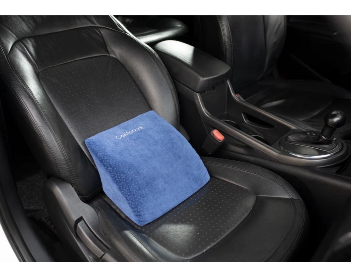 EUC Conforzy Carnap Lumbar Back Support Cushion Pillow Blue 7 X 11 X 5.51 In