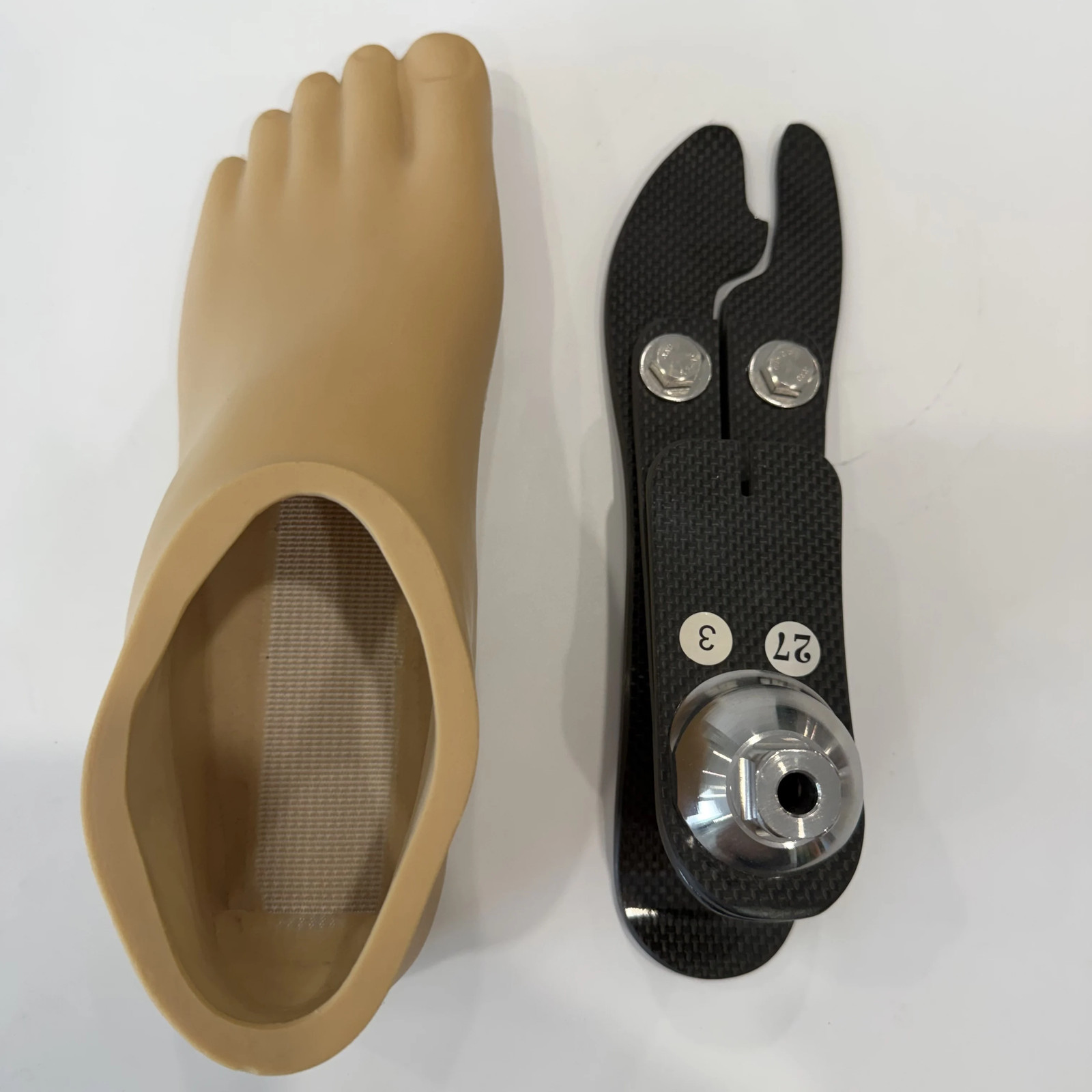 Prosthetic Carbon Fiber Foot Split Toe 22-27cm 100kg Lightweight