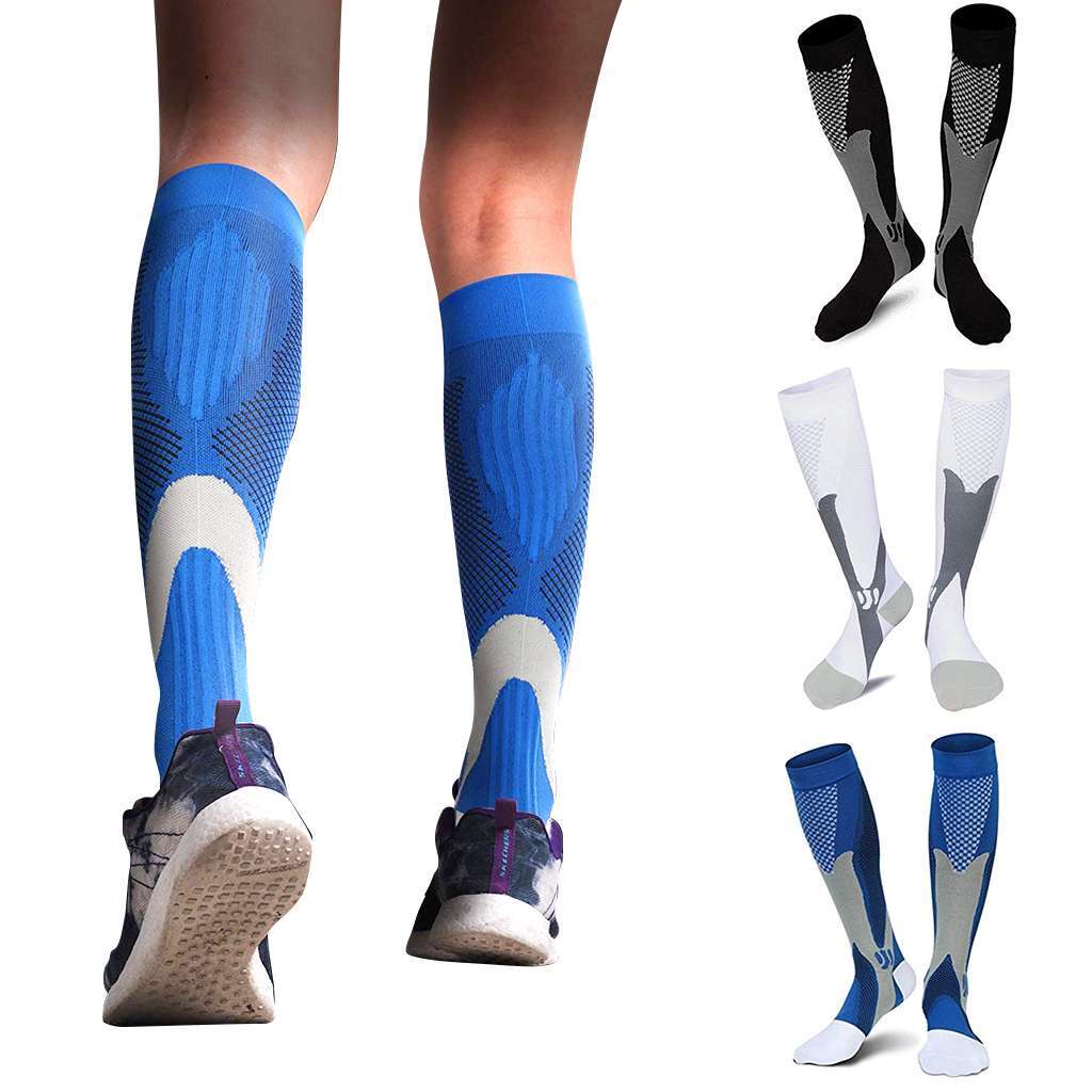 3 pair Athletic Compression Socks, Support for Running, Cycling, and Sports