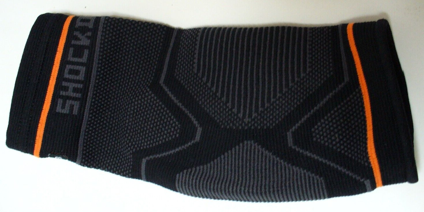 Shock Doctor Compression Knit Ankle Sleeve with Gel Support – Black/Gray XS