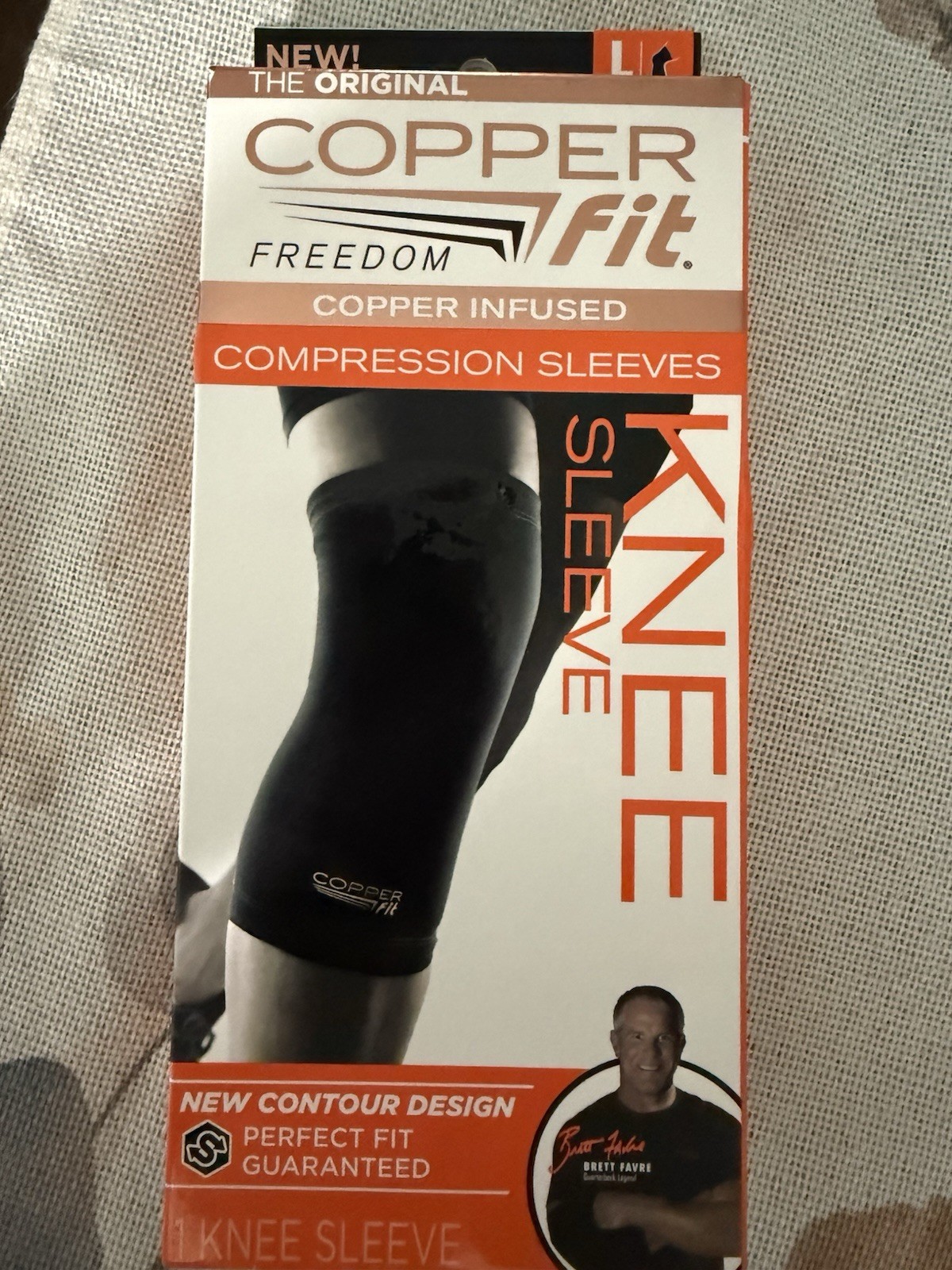 The Original Copper Infused Fit Freedom Compression Knee Sleeve Unisex LARGE