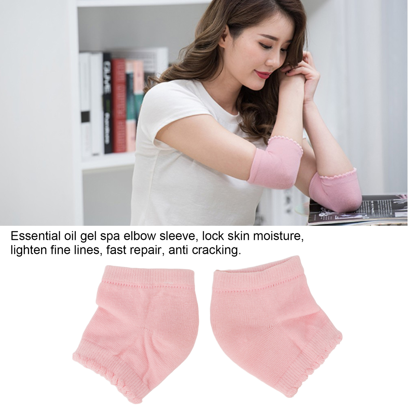 2PCS Moisturizing Gel Elbow Pads Cracked Skin Nursing Cover Sleeves Protector