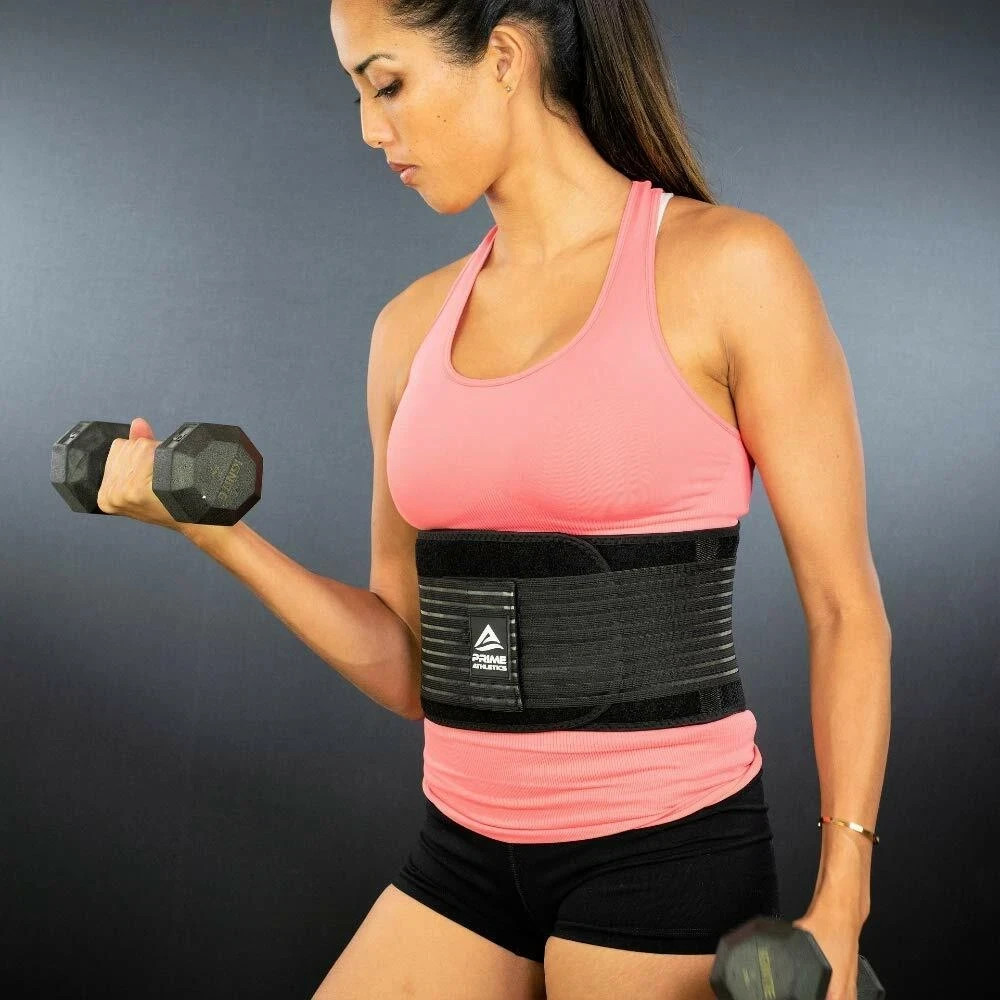 Lumbar Support Belt – Back Brace for Back Pain Relief Bonus Resistance Band L/XL