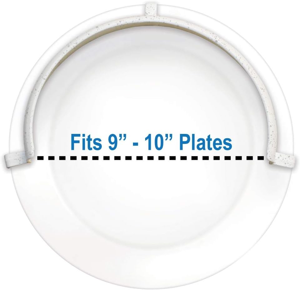 White Clip-on Food Guard for 9 – 10 Inch Plates