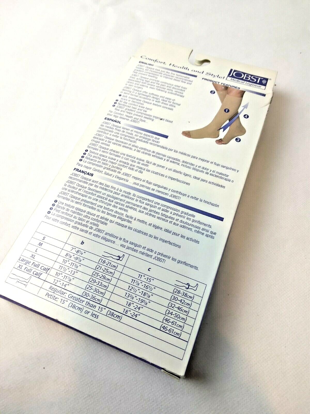 Jobst Silky Beige Compression Knee CT Support Stockings 30-40 mmHg Closed Toe XL