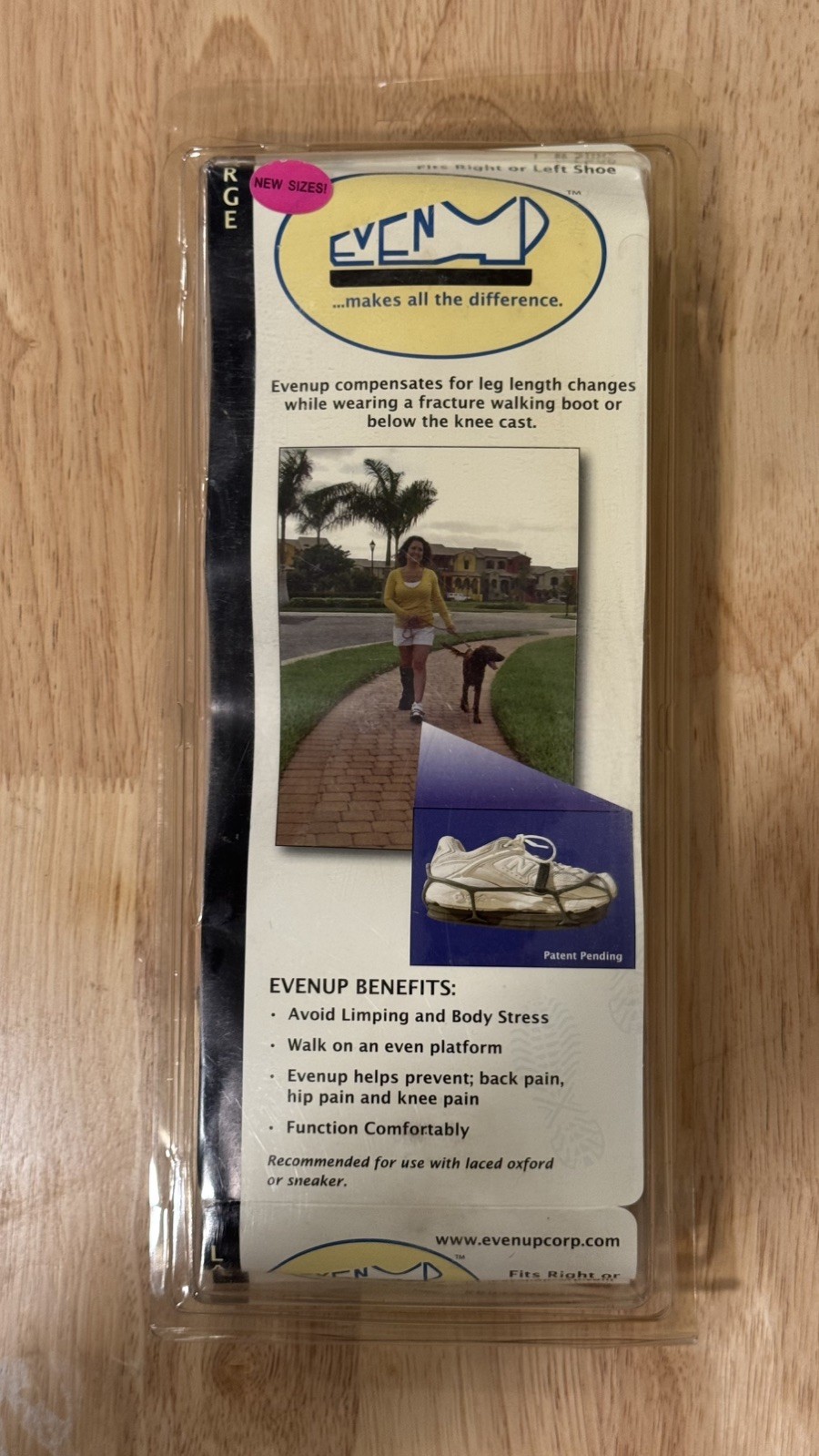 EVENup – Shoe Lift for Walking Boot – Adult Size Large – Shoe Balancer