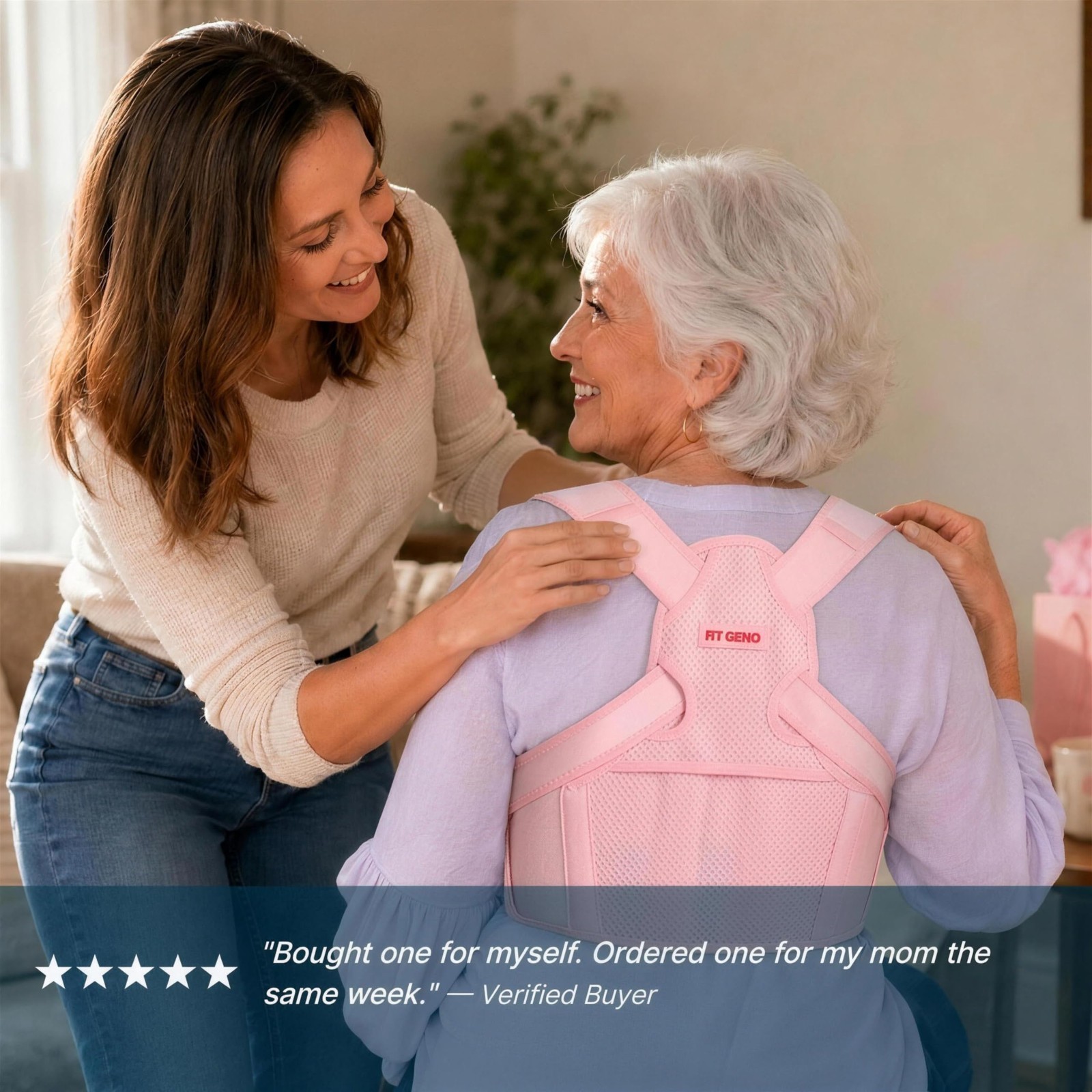 Adjustable Posture Corrector for Women – Lightweight Upper Back Brace for Pain R
