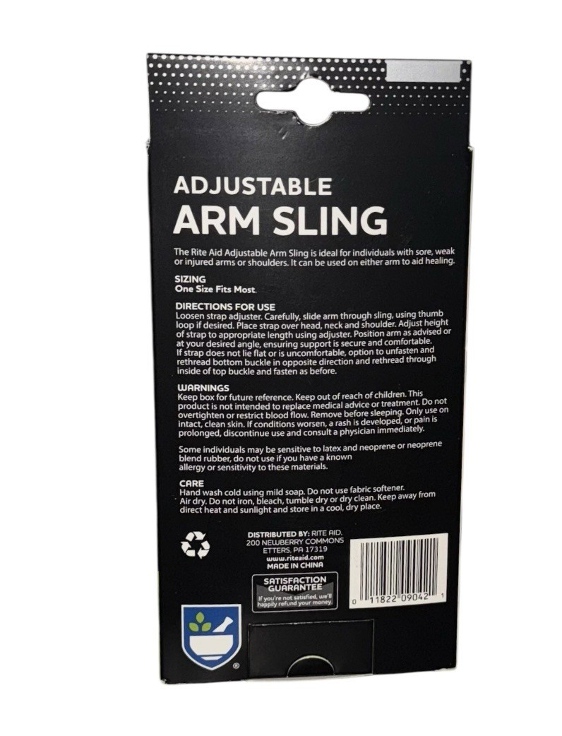Sling Comfort for Left Or Right Arm Support. Adjustable Strap ( New)