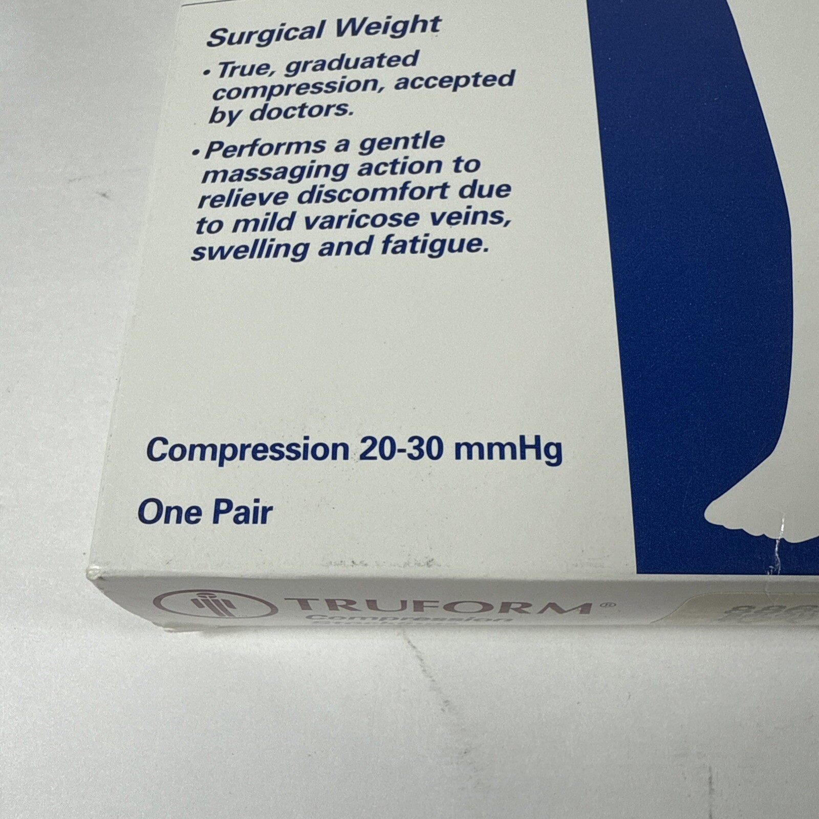 Truform 20-30 mmHg Below Knee Soft Top Compression Stockings Closed Toe Black