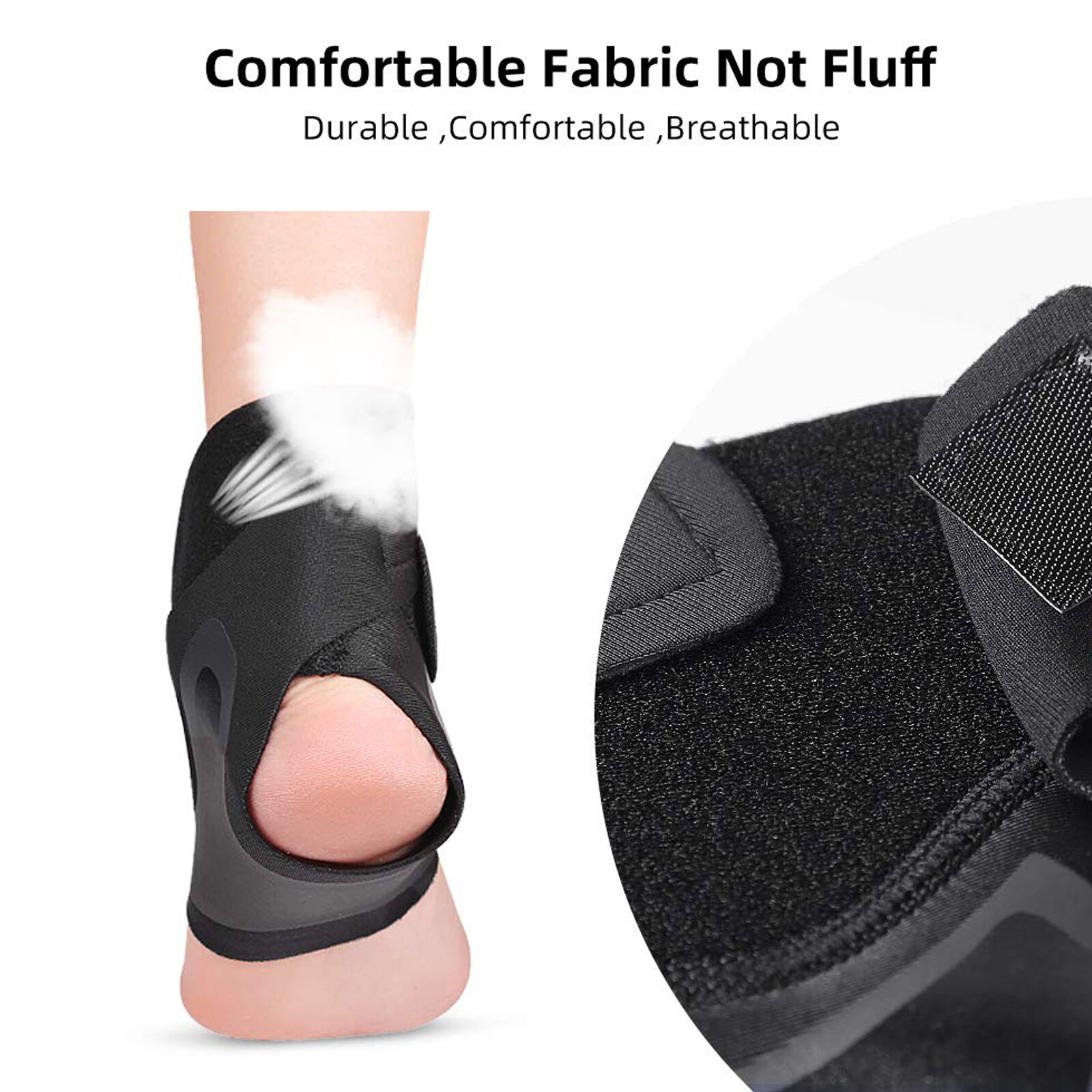A Pair Ankle Support Brace, Breathable Compression Sleeve Pain Relief Foot Wrap