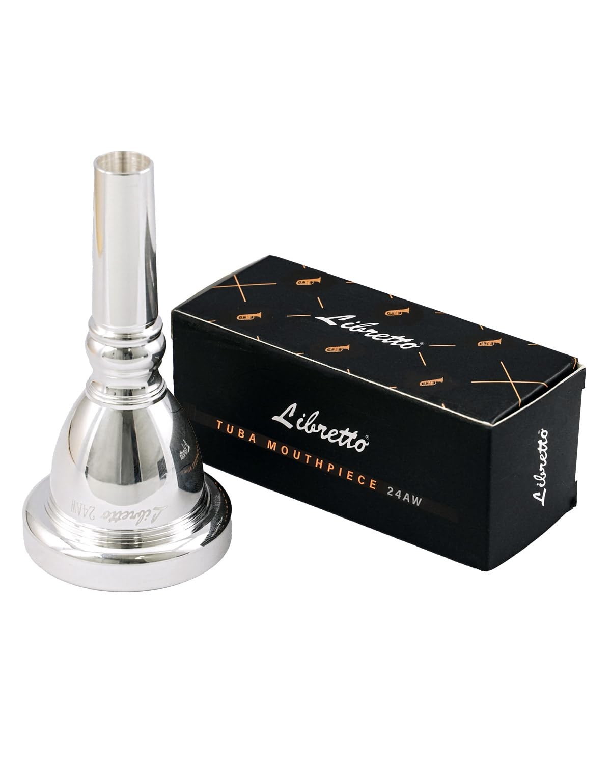 24AW Tuba Mouthpiece, 2m, Silver Plated, Beginners, Students, Intermediate