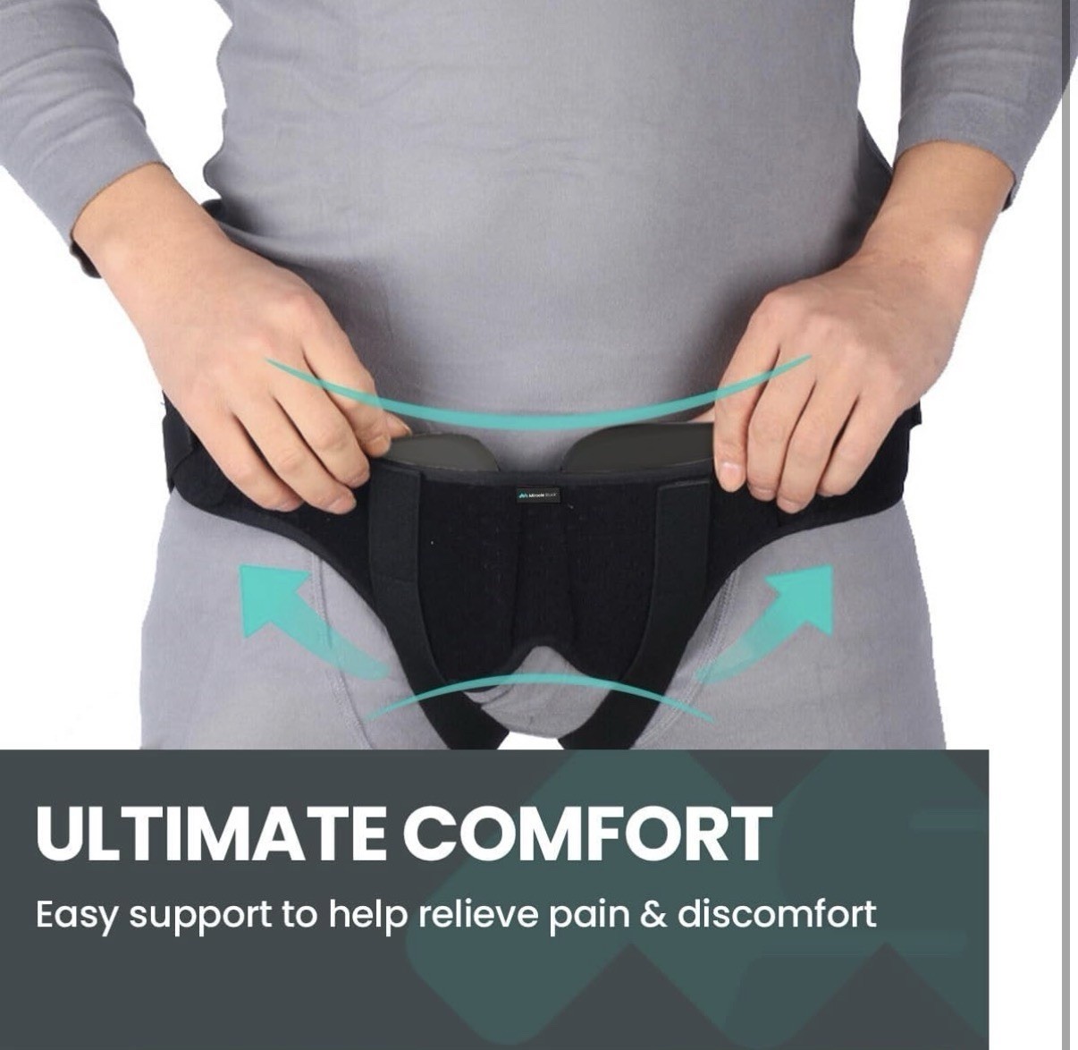 Hernia Belt Inguinal Support Unisex Size XL New With Measurements