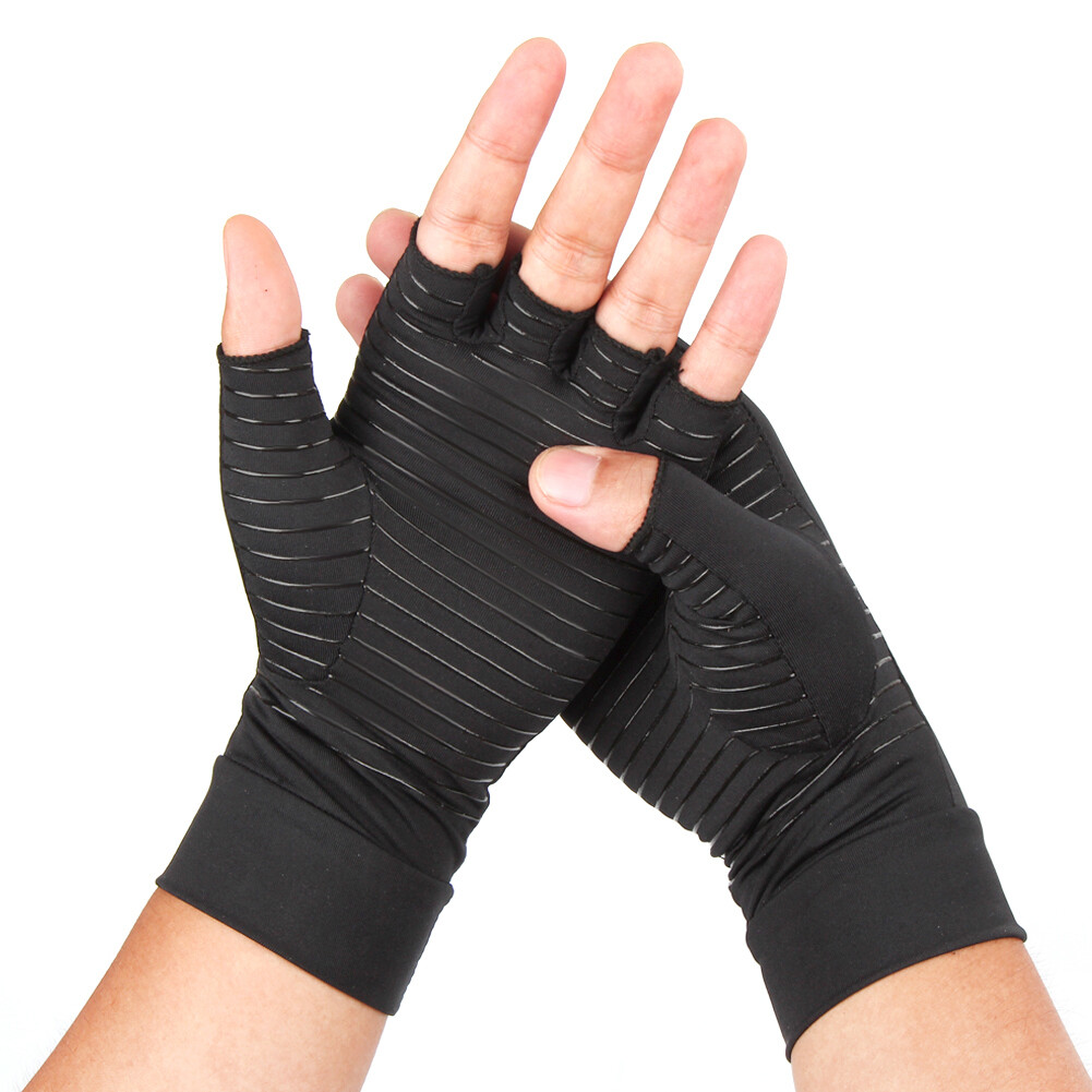 Copper Compression Gloves Arthritis Carpal Hand Wrist Brace Support Non-slip US